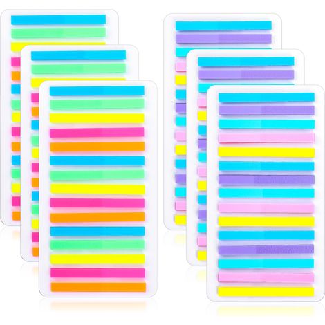 Lot de 1 800 surligneurs transparents réutilisables avec languettes adhésives amovibles pour bureau, école, études esthétiques (1/5)