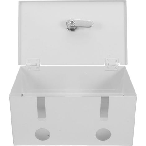 Boîtier de Protection Prise Électrique Extérieur en Acier Inoxydable Argenté, Anti-effraction et Résistant la Corrosion, pour Espaces Extérieurs Modernes (1/5)