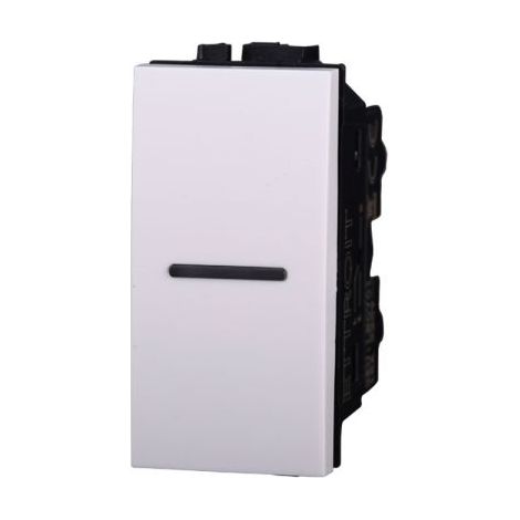Ettroit serie Space Modulo deviatore assiale bianco compatibile BTicino Living - LB0701