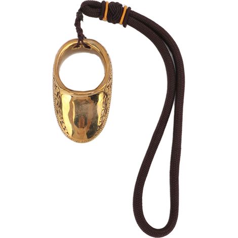 Anneaux de pouce pour le tir à l'arc, protection optimale, motif gravé, avec cordon anti-perte, 23 mm, pour la chasse en extérieur (1/5)