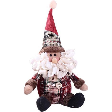 GARRYFIZH Adorables décorations de Noël : Père Noël, bonhomme de neige, rennes, peluches, ornements pour sapin. (1/3)