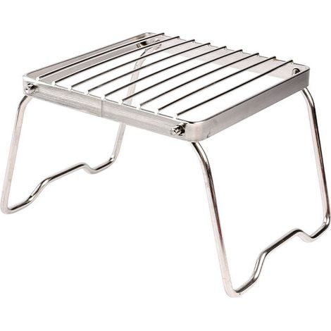 Lagerfeuerrost, tragbarer Grillrost, 17 cm Klapprost, ideal für ein kleines wildes Barbecue, perfekt zum Transportieren überall hin, zum Biwakieren beim Grillen