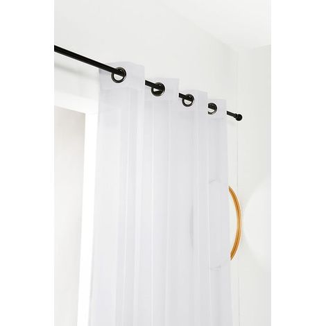 Voilage fantaisie - Jacquard blanc - 140x240cm