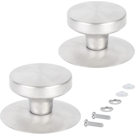 Bouton De Couvercle De Casserole - Acier Inoxydable Résistant À La Chaleur - Pour Ustensiles De Cuisine Et Faitouts - Lot De 2 Pièces (1/5)