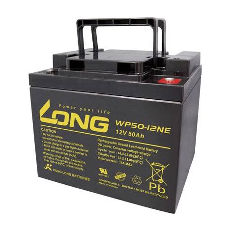 Long WP50-12NE WP50-12NE Batterie au plomb 12 V 50 Ah plomb (AGM) (l x H x P) 199 x 171 x 166 mm raccord à vis M6 résistant aux cycles de charge, au Y860302 (1/2)