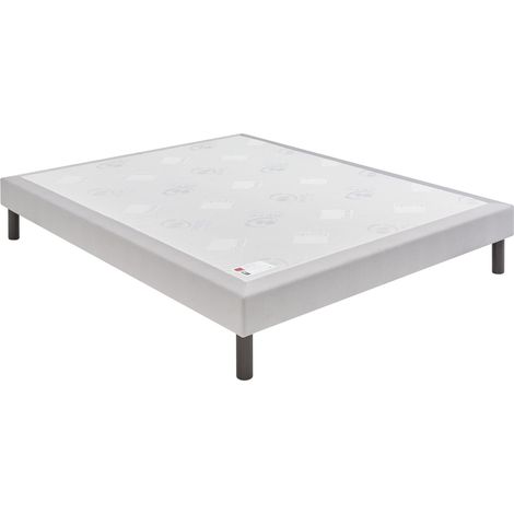 Sommier Nature confort ferme 15 cm - Epeda gris souris 2x80x200 (1/4)
