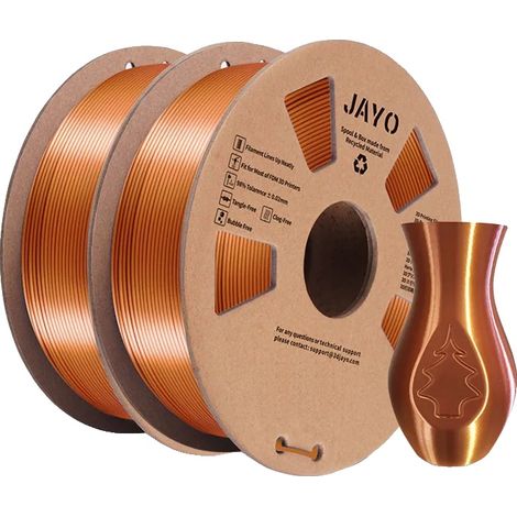 3D-Druckerfilament, umweltfreundlich, hohe Kompatibilität, SILK Kupferrot (1/2)