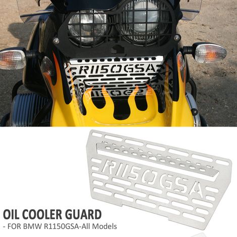 Pièces et accessoires pour motos BMW R1150GS et R1150GSA : refroidisseur d’huile et protection de radiateur. (1/4)