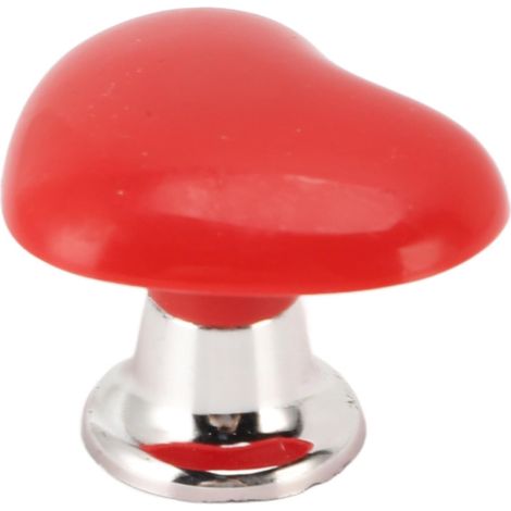 Réservoir de toilette en forme de cœur- bouton de chasse d'eau- bouton de chasse d'eau en forme de cœur- bouton de dépoussiérage de toilette en plastique- outil de chasse d'eau (rouge) (1/4)