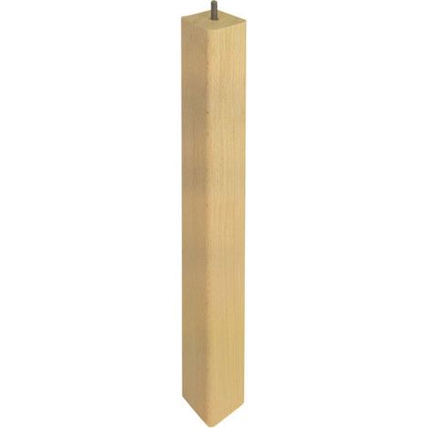 Tavolino Fisso Quadrato Gamba Faggio Crudo Bianco/Beige, 36 Cm CIME