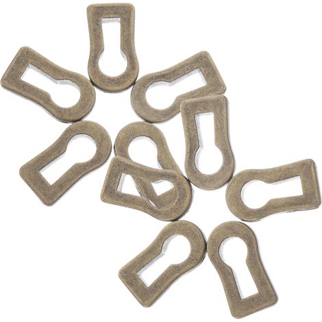 Lot de 10 cache-serrure antiques, plaques décoratives en alliage (1/5)