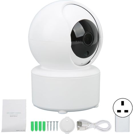 Caméra surveillance WiFi intérieure PTZ détection infrarouge, alarme audio bidirectionnel, sécurité maison, prise UK (1/5)