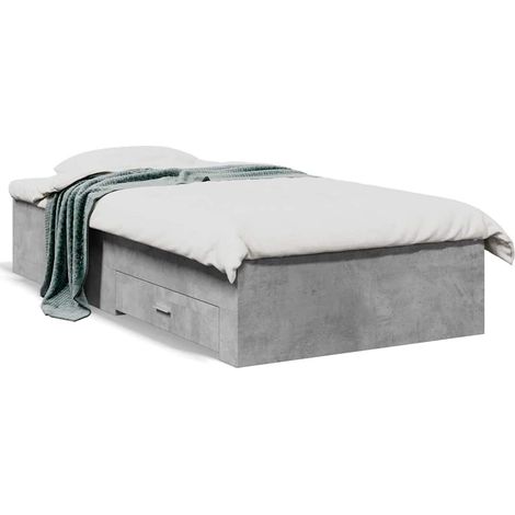 Maison Exclusive - Giroletto Cassetti Grigio Cemento 90x200 cm Legno Multistrato