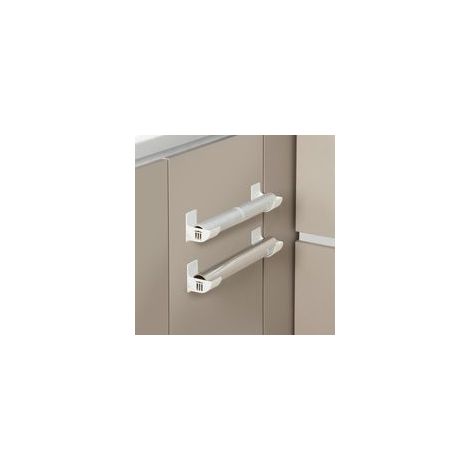 Étagère murale réglable, étagère multifonctionnelle blanche, plastique (1/5)