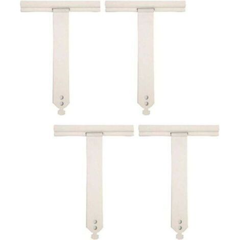 Lot de 4 Attaches souples à clipser - Ressort de Suspension pour fixation de tablier - Verrou attache tablier -acier profil alu poli fixation par crochet pour volet roulant électrique et manuel (1/4)