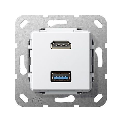 GIRA 4847133 HDMI + USB A PRISE DE COURANT 567903