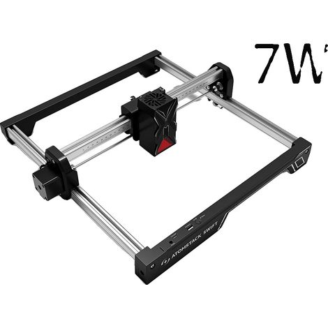 Graveur Laser, 12W de Puissance, Connectivité WiFi, Noir Rapide 7W (1/2)
