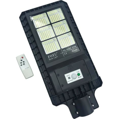 TrAdE Shop Traesio - Lampione Stradale Led 180 W Pannello Solare Fotovoltaico Con Telecomando Luce - (1/5)