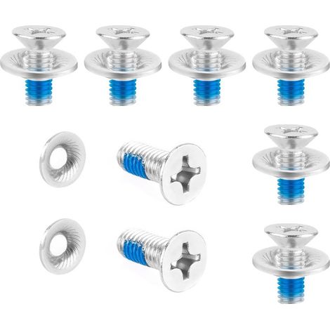 16 pièces Jeu de Vis Fixation Snowboard, avec Rondelles Vis Montage Snowboard en Acier Inoxydable, Accessoires Vis de Fixation Ski Pièces Sport Matériel de Remplacement pour Snowboard (1/4)