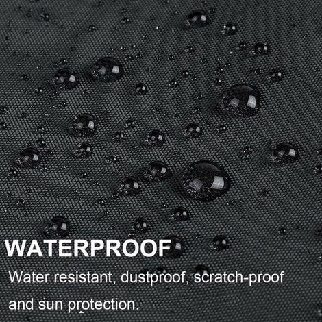 FOREHILL Housse pour Bain à Remous Carrée de Jardin, Bache de Protection pour Piscine en Tissu Oxford 210D Étanche À La Poussière Anti-UV Plusieurs Tailles Au Choix,Noir,231x231x30cm (1/4)