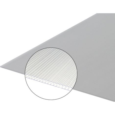Placa de policarbonato alveolar 4mm - Transparente - 105x200cm (1/3)