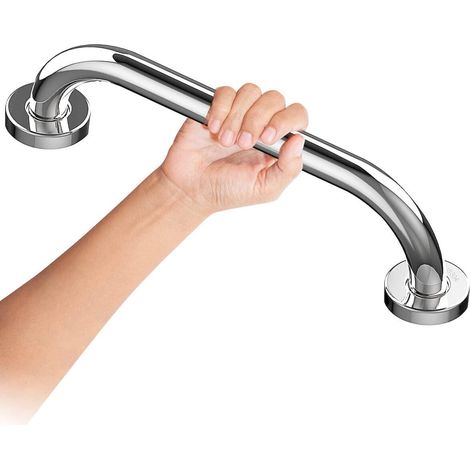 Barre d'appui WC 30 cm en acier inoxydable chromé, barre d'appui salle de bain, barre d'appui douche, barre d'appui baignoire, barre d'appui salle de bain-AquaForge (1/5)