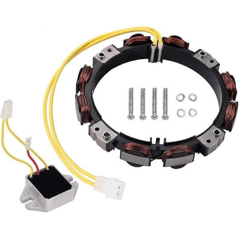 Alternateur MIA12785 592830 pour Briggs & Stratton régulateur de tension 394890 pour John D D150 D155 D160 D170 E160 E170 E180 L111 L118 L120 GT235 GT235E LA155 L (1/5)