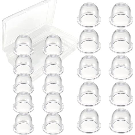 Ampoule d'amorçage à Essence 19 mm et 22 mm Universelle pour tronçonneuses, Coupe-Bordures, souffleurs, débroussailleuse, Tondeuse à Gazon (Transparent, 20 pièces)