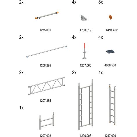 Layher Uni Standard Erweiterung Treppen-Kit Typ2 mit 2 Durchgängen (1/3)