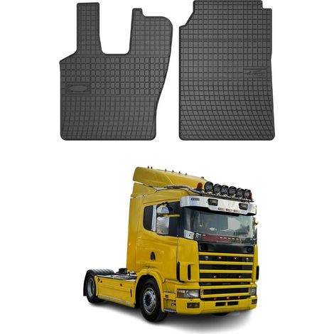 OMAC Tapis de Sol Compatible avec Scania Scania L 1995-2004 Caoutchouc Noir