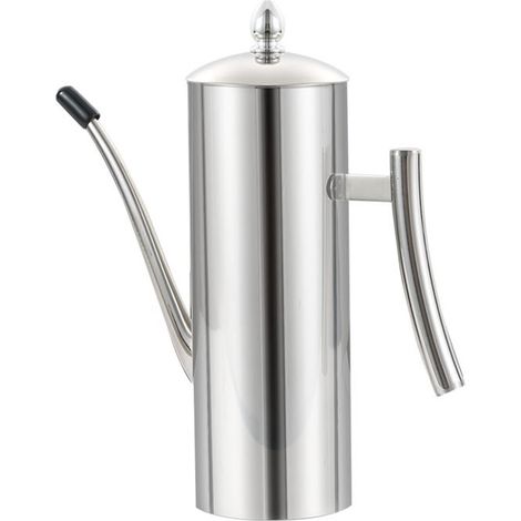 Ölspender aus Edelstahl 304, auslaufsichere und staubdichte Flasche mit langer Tülle für den Küchengebrauch, Sojasauce, Essig, 1000 ml (1/5)
