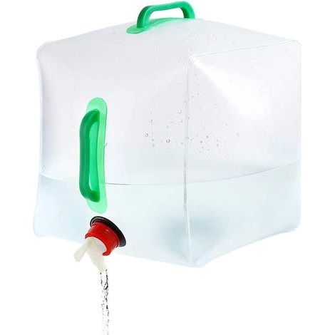 Zusammenfaltbare, würfelförmige Wasserflasche, BPA-frei. (1/4)