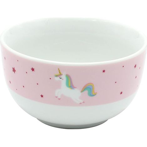 Bol à céréales pour Enfant en Porcelaine avec Inscription en Forme de Licorne - Hauteur : env. 5,8 x 11 cm - Capacité : 250 ML - Porcelaine - 11 cm (1/5)