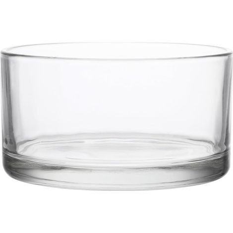 Grand vase/bol en verre – Terrarium et pot à succulentes : composition florale décorative, support pour plantes aériennes et bocal à poissons pour la maison ou un mariage (15x15x8 cm) (1/4)