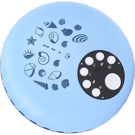 Machine à bruit blanc, 8 options de veilleuse, minuterie musicale, chargement USB-C, portable, idéale pour les voyages (bleu). (1/5)