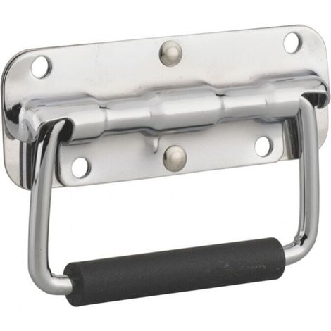 Luggage handle with return spring, galvanized steel, stainless steel folding handle, tool box, movable handle, wooden box ring YMYNY