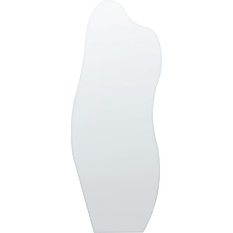 Espejo de pared moderno marco MDF forma irregular con ganchos plateado Estang (1/5)