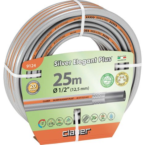 Claber silver elegant plus tubo retinato da 1/2 25 m cod. 9124 tubo da giardino