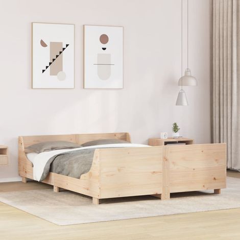 Massivholzbett ohne Matratze 160x200 cm Kiefernholz vidaXL (1/5)