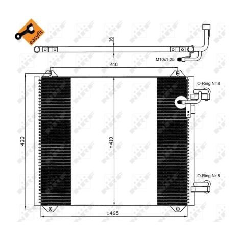Condenseur, climatisation NRF 35362 AUDI 8Z0260403B 8Z0260403C 8Z0260403D