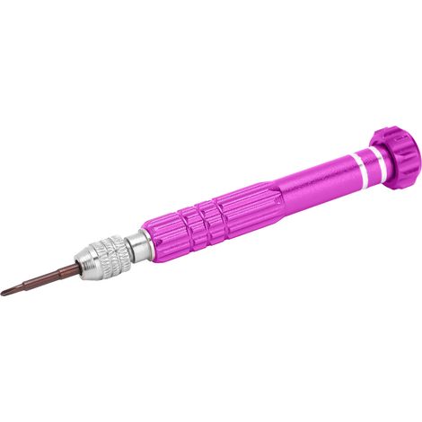 Tournevis 5 en 1 en alliage d'aluminium, outil de quincaillerie pour l'entretien de montres, bijoux et téléphones (violet)