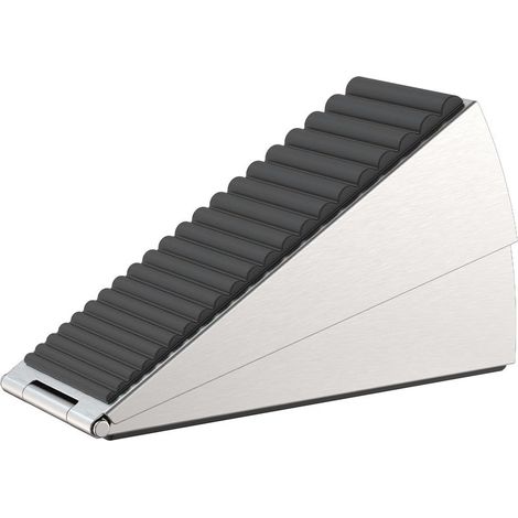 Butée de porte robuste et réglable, cale-porte en acier inoxydable de 7,6 cm de haut, s'adapte au bas de toute porte lourde, butée de porte en métal à ressort robuste