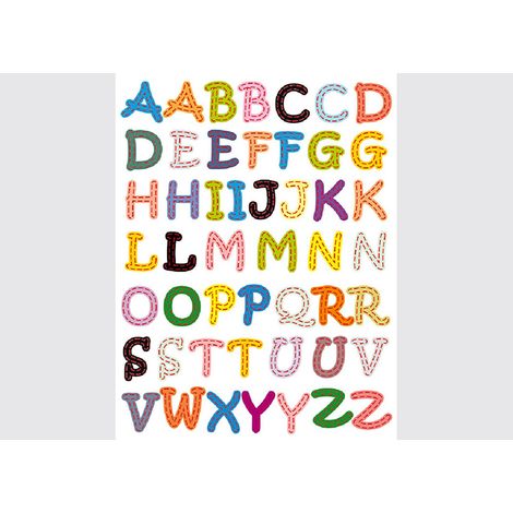 Stickers - Alphabet Lumineux - 1 planche 65 x 85 cm (1/5)