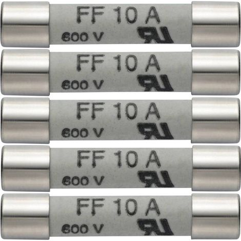 N/A testo 0590 0005 Lot de 5 fusibles de rechange 10 A/600 V, (1/2)