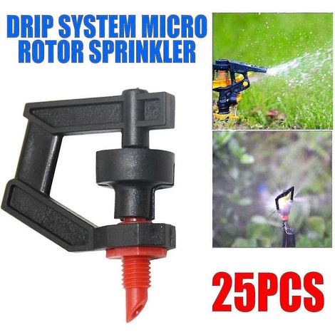 Arroseur rotatif à 25 buses, système d'irrigation goutte à goutte à 360° pour micro-jardins (1/4)