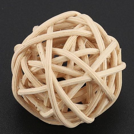 Lot de 20 boules décoratives en rotin pour décoration de mariage, d'anniversaire (couleur bois naturel) (1/5)
