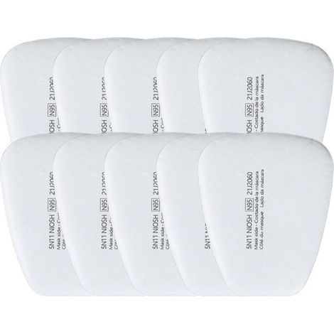 5N11CN filtre coton KN95 masque anti-poussière filtre de remplacement filtre en coton particules filtre trapézoïdal général 10 pièces