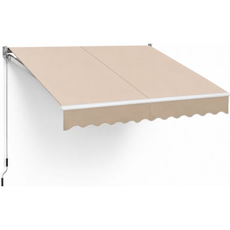 Tenda Da Sole Con Comoda Apertura A Manovella E Inclinazione Regolabile Struttura In Alluminio Solida Per Balcone Terrazza Veranda Giardino Stile Moderno 250 x 200 Cm Beige (1/5)