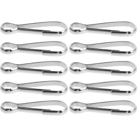 Lot de 10 fixations pour mât de drapeau, clips métalliques, outil de montage, accessoires de fixation, clips et crochets. (1/4)