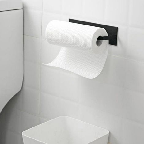 Porte Essuie Tout Auto-Adhésif Supports pour Papier Essuie-Tout en Dérouleur Porte Rouleau de Cuisine Mural (1/4)